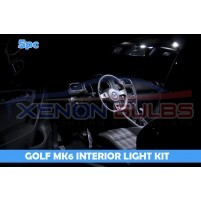 10pc LED INTERIOR KIT IN WHITE FOR THE VW GOLF MK5 MK6 JETTA..